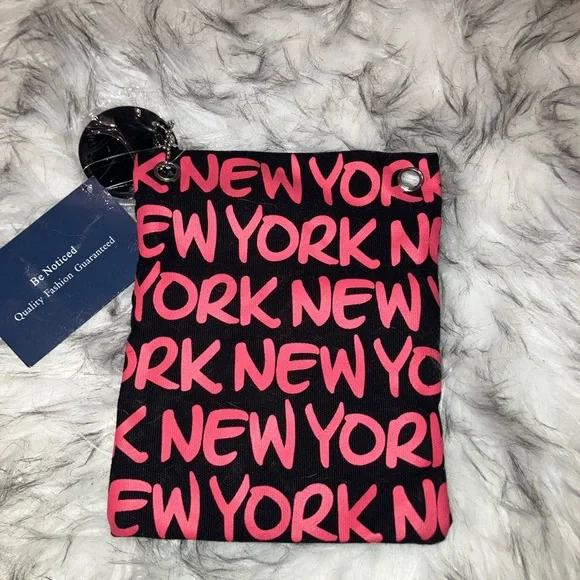 BeNoticed Pink and Black New York Crossbody Bag - Picture 3 of 5